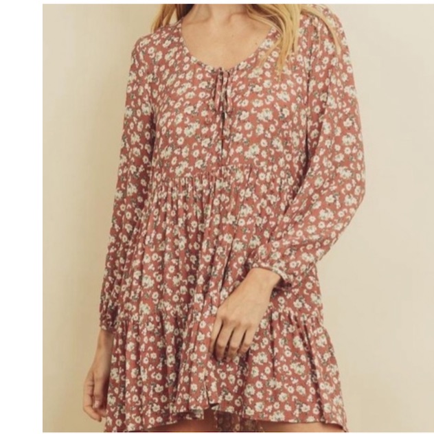 Urban Outfitters Forum Tiered Ditsy Floral Gauzy Tent Dress M Boho Gypsy Whimsy